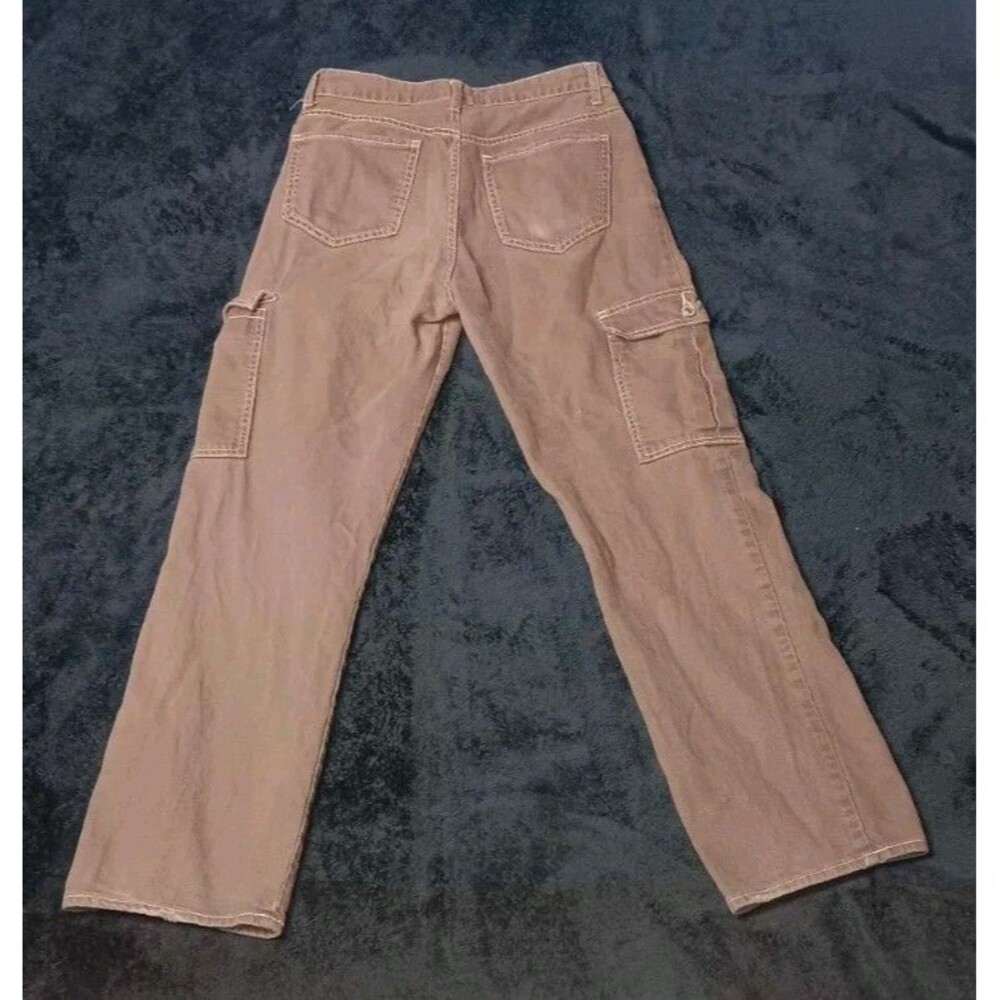 SONG Y2K 90s Boyfriend Cargo Utility Pants Juniors 5/27 Brown Gorpcore Cabincore - Picture 12 of 12